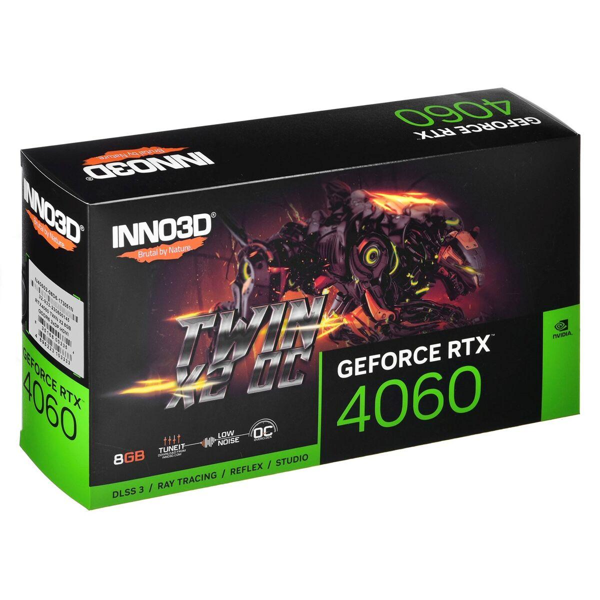 Inno3D GEFORCE RTX 4060 TWIN X2 NVIDIA 8 GB GDDR6 (Inno3D Nvidia GeForce RTX 4060 Twin X2 8GB Graphics Card)