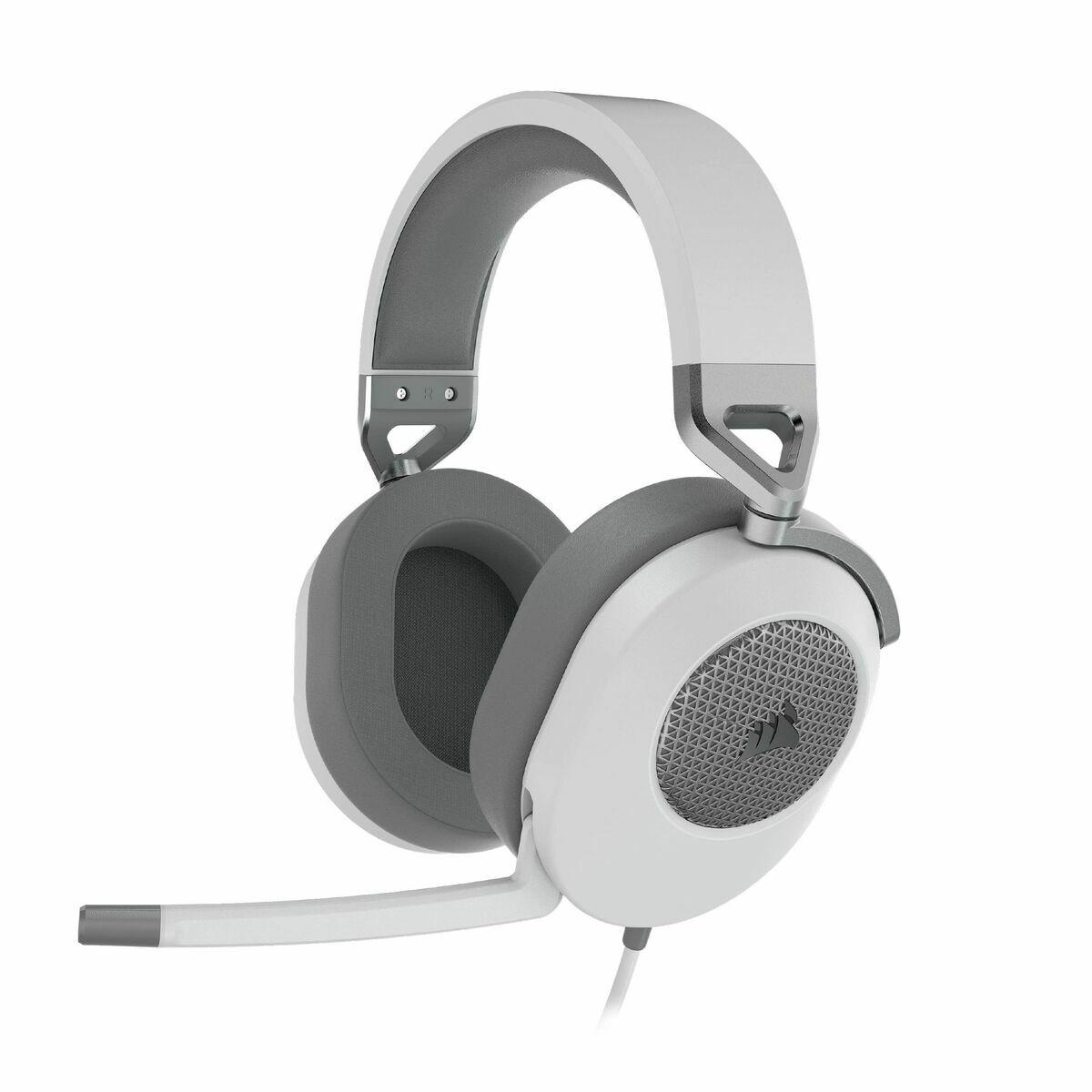 Corsair HS65 SURROUND Auricolare Cablato Portatile Gaming Bianco (CORSAIR HS65 GAMING HEADSET WHITE WIRED)