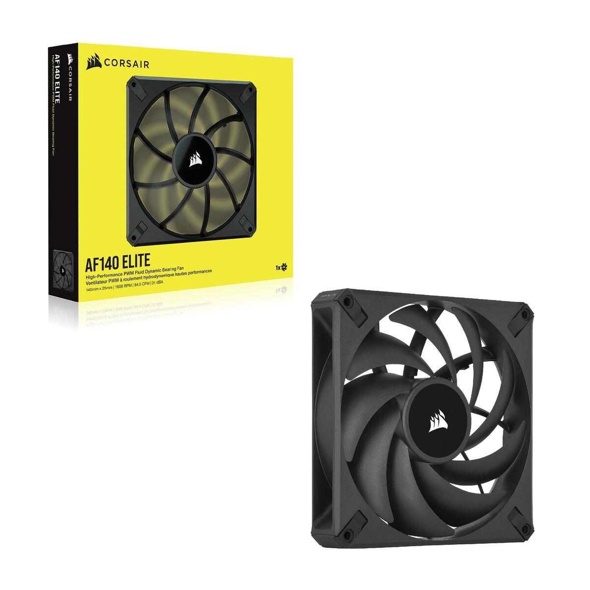 Corsair AF140 ELITE Case per computer Ventilatore 14 cm Nero 1 pz (Corsair AF140 ELITE High-Performance 14cm PWM Case Fan, Flui