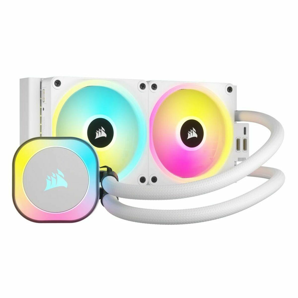 Corsair H100I Processore Raffreddatore ibrido 12 cm Bianco (CORSAIR ICUE LINK H100I RGB LIQUID WHT)