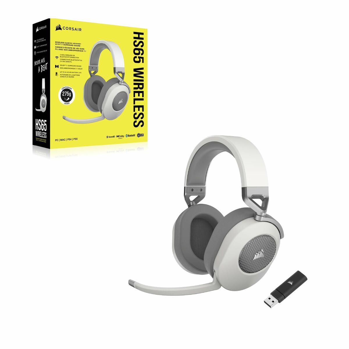 Corsair HS65 Auricolare Wireless A Padiglione Giocare Bluetooth Bianco (CORSAIR HS65 W/L GAMING HEADSET WHITE)