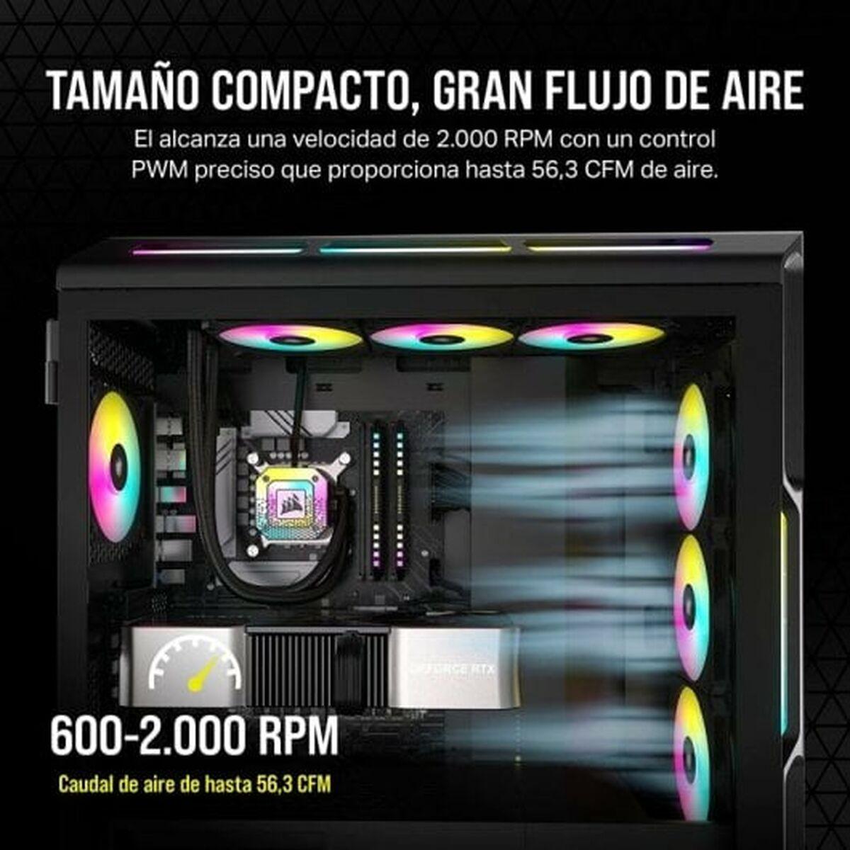 Corsair CO-9050163-WW sistema di raffreddamento per computer Case per computer Ventilatore 12 cm Nero (Corsair iCUE AF120 RGB S