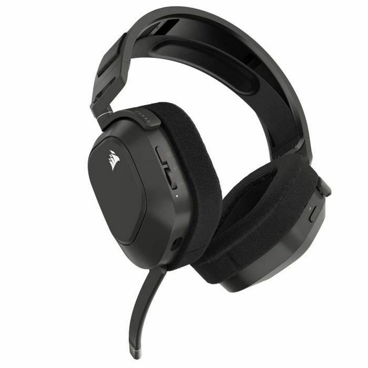 Corsair CA-9011295-EU cuffia e auricolare Wireless A Padiglione Giocare Bluetooth Nero (CORSAIR HS80 WIRELESS HEADSET STEEL GRA