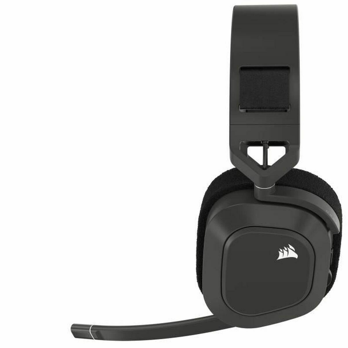 Corsair CA-9011295-EU cuffia e auricolare Wireless A Padiglione Giocare Bluetooth Nero (CORSAIR HS80 WIRELESS HEADSET STEEL GRA