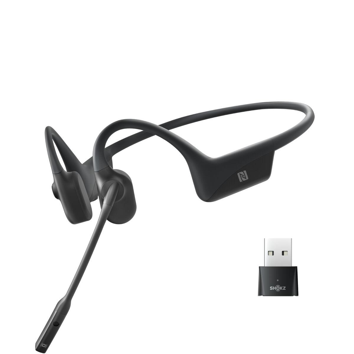 SHOKZ OpenComm UC Black Auricolare Wireless Portatile Musica e Chiamate USB tipo A Bluetooth Nero (OPENCOMM UC [LOOP110C] USB T