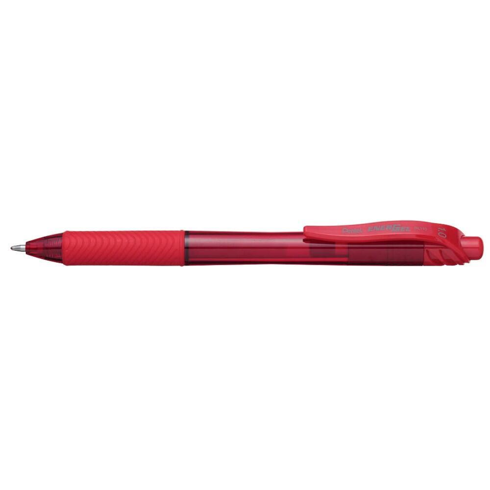 Pentel Energel X 1.0 Penna retrattile a clip Rosso 1 pz (Pentel Energel X Gel Retractable Gel Rollerball Pen 1.0mm Tip 0.5mm Li