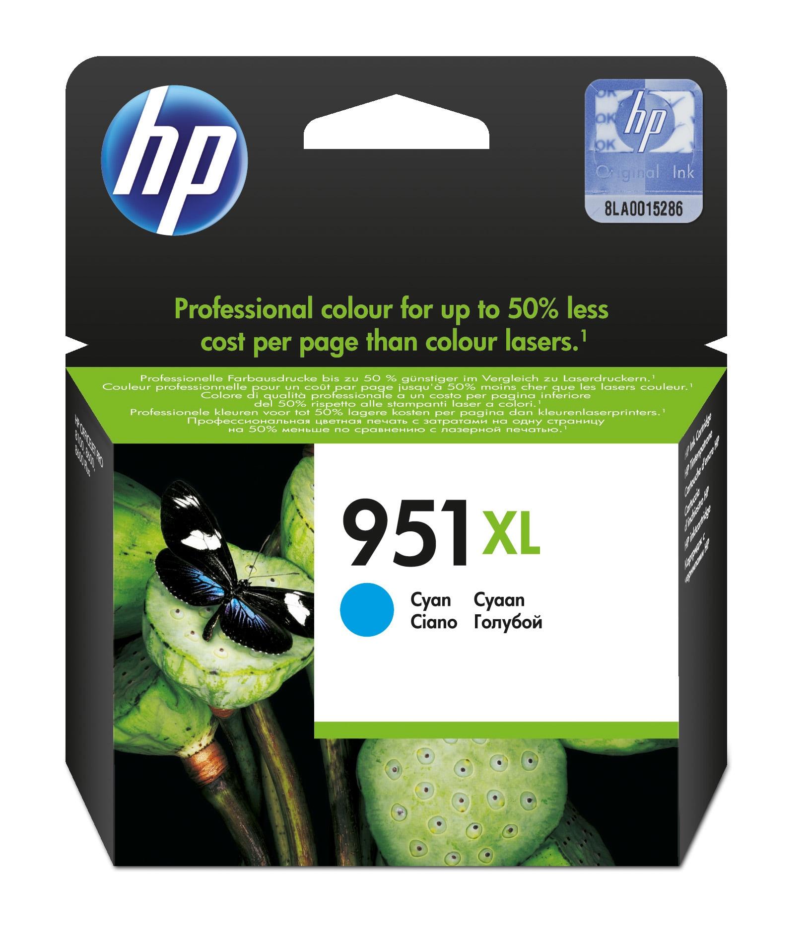 HP 951XL ink cyan