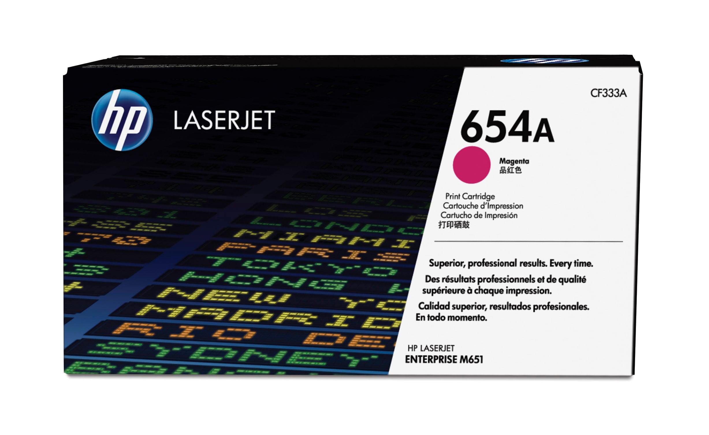 HP 654A Magenta LaserJet Toner Cartridge - Toner - [M] - per HP Color LaserJet Enterprise M651