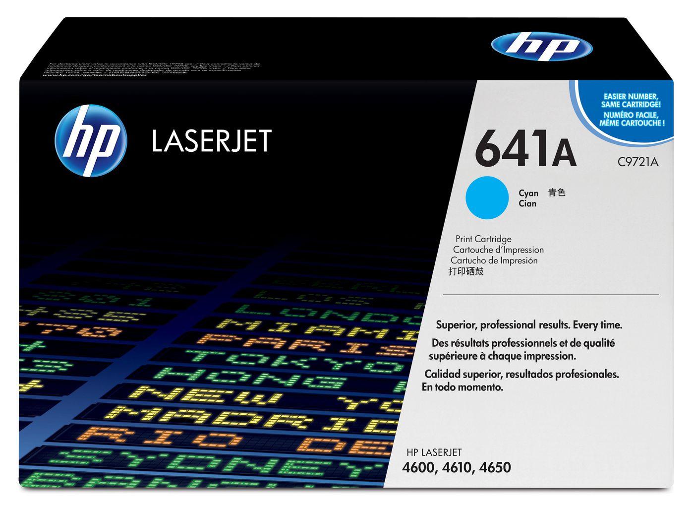 HP Cartuccia Toner originale ciano LaserJet 641A