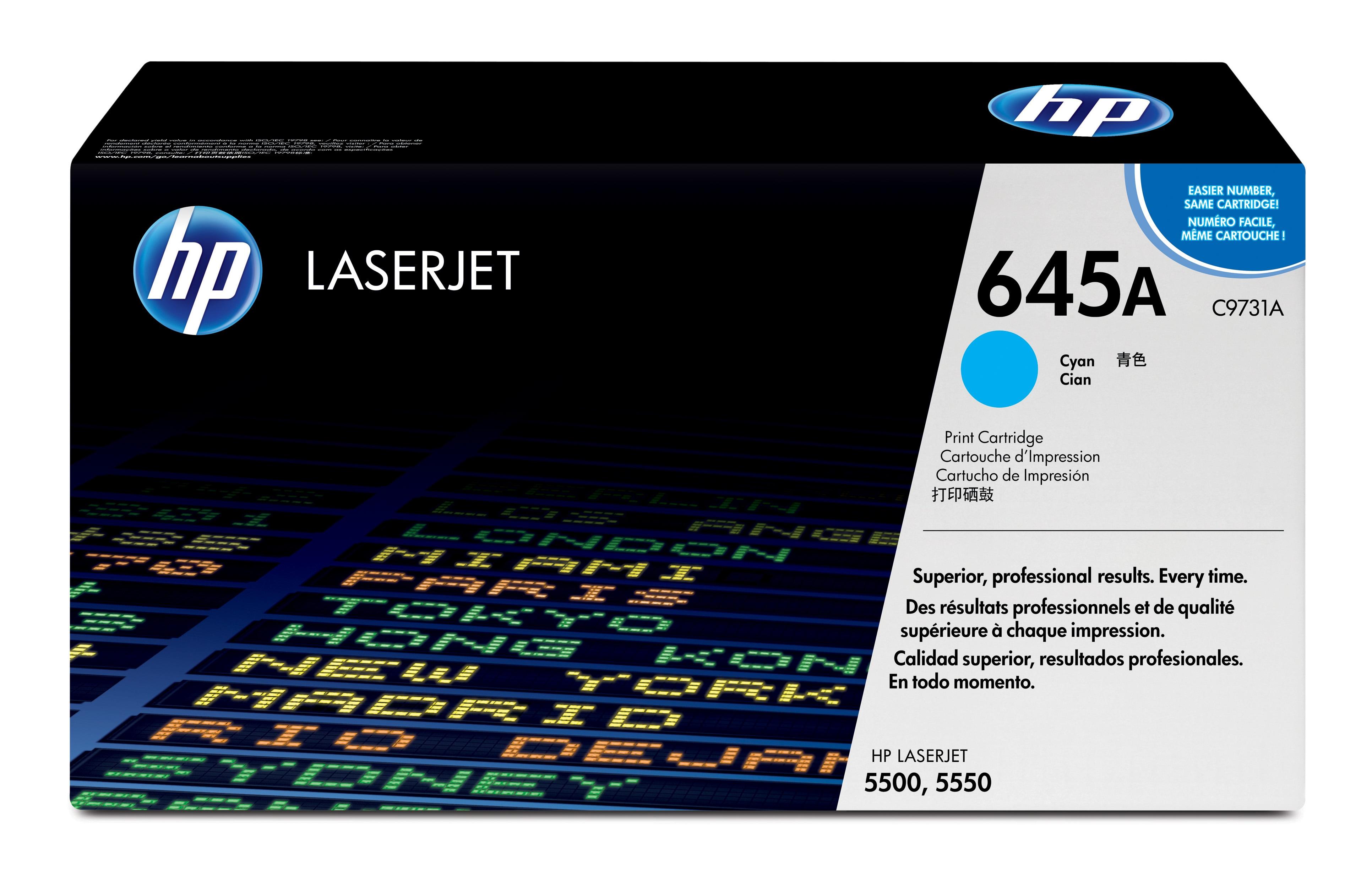 HP Cartuccia Toner originale ciano LaserJet 645A