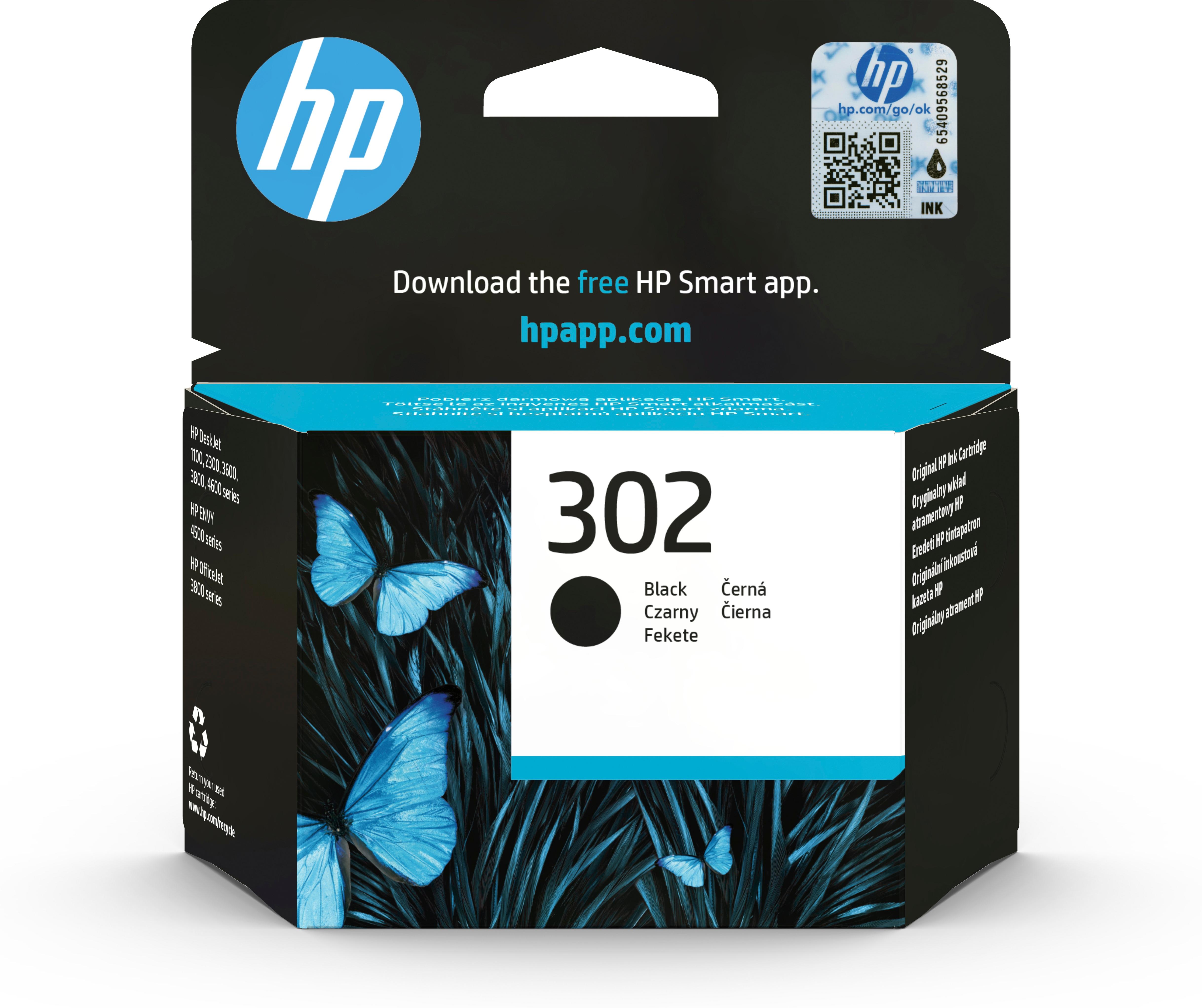 INK HP F6U66AE N.302 NERO x HP AiO 1110 2130 3630 3636 4520 3830 3831 3834 3835 4650 4527 4657 5230