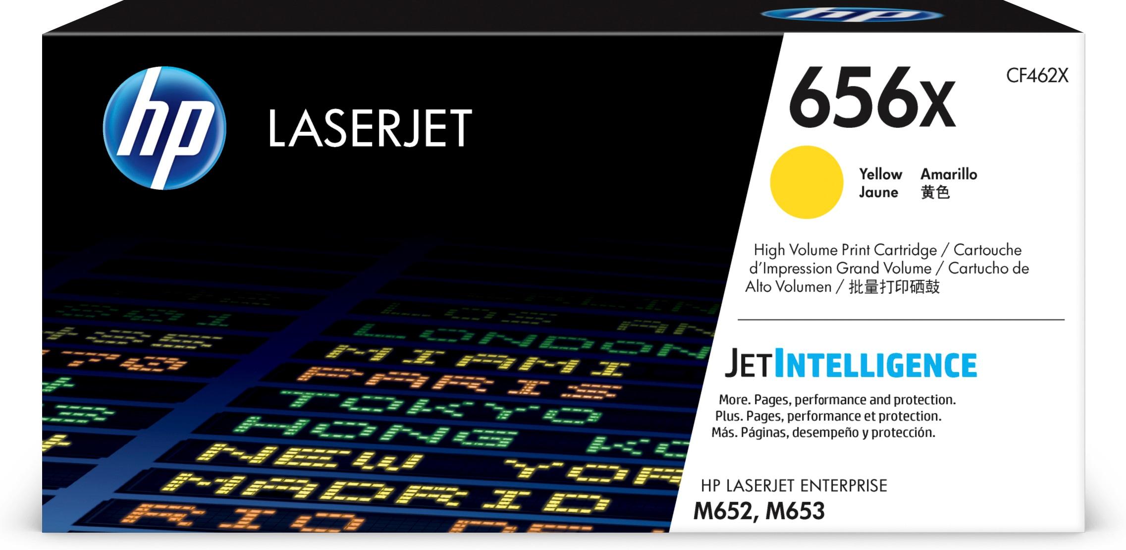 HP 656X Yellow LaserJet Toner Cartridge - Toner - Y - per HP Color LaserJet Enterprise M652 / M653 / HP Color LJ Managed E65050