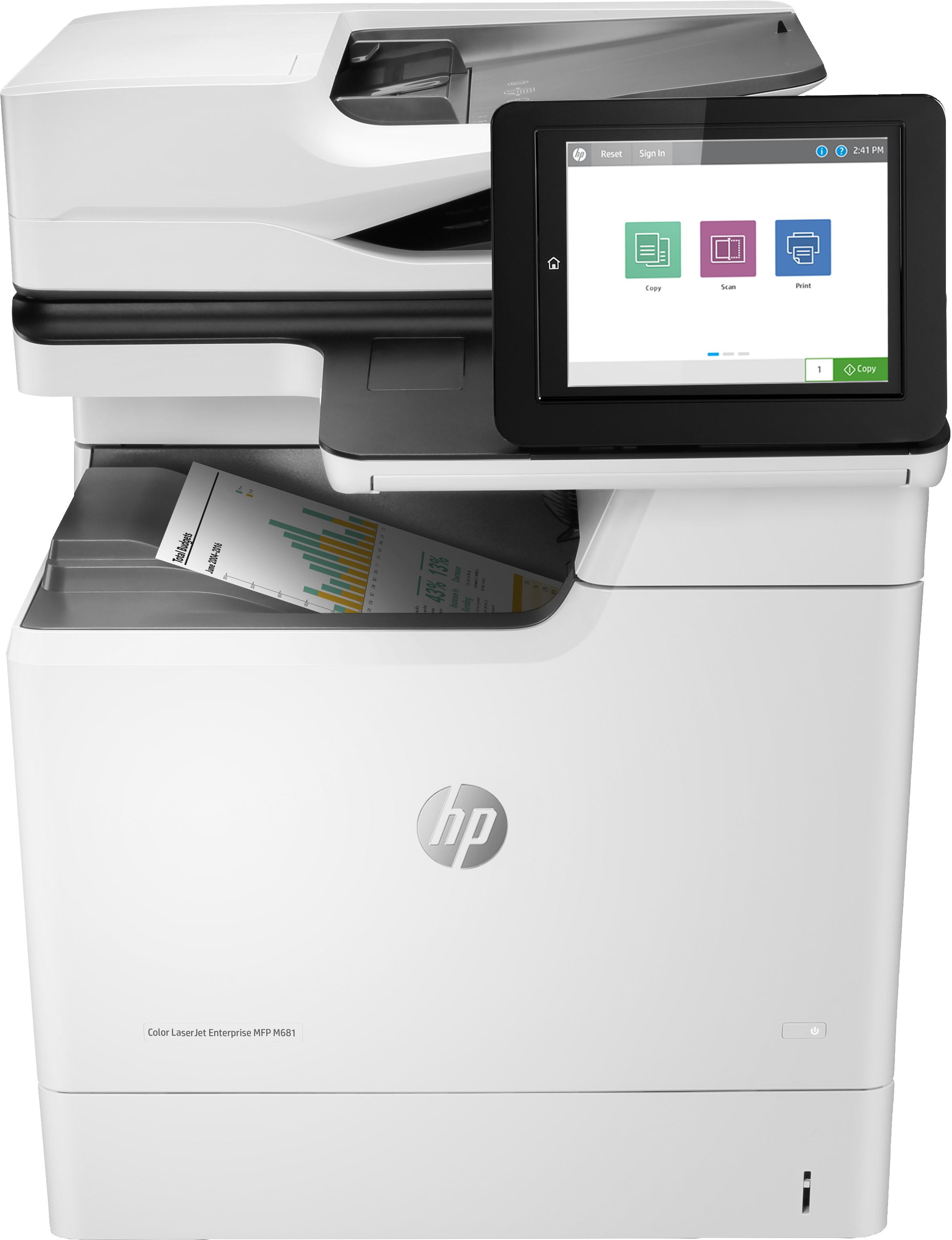 HP Color LaserJet Enterprise MFP M681dh - Stampante multifunzione - colore - laser - 216 x 863 mm (originale) - A4/Legal (suppo