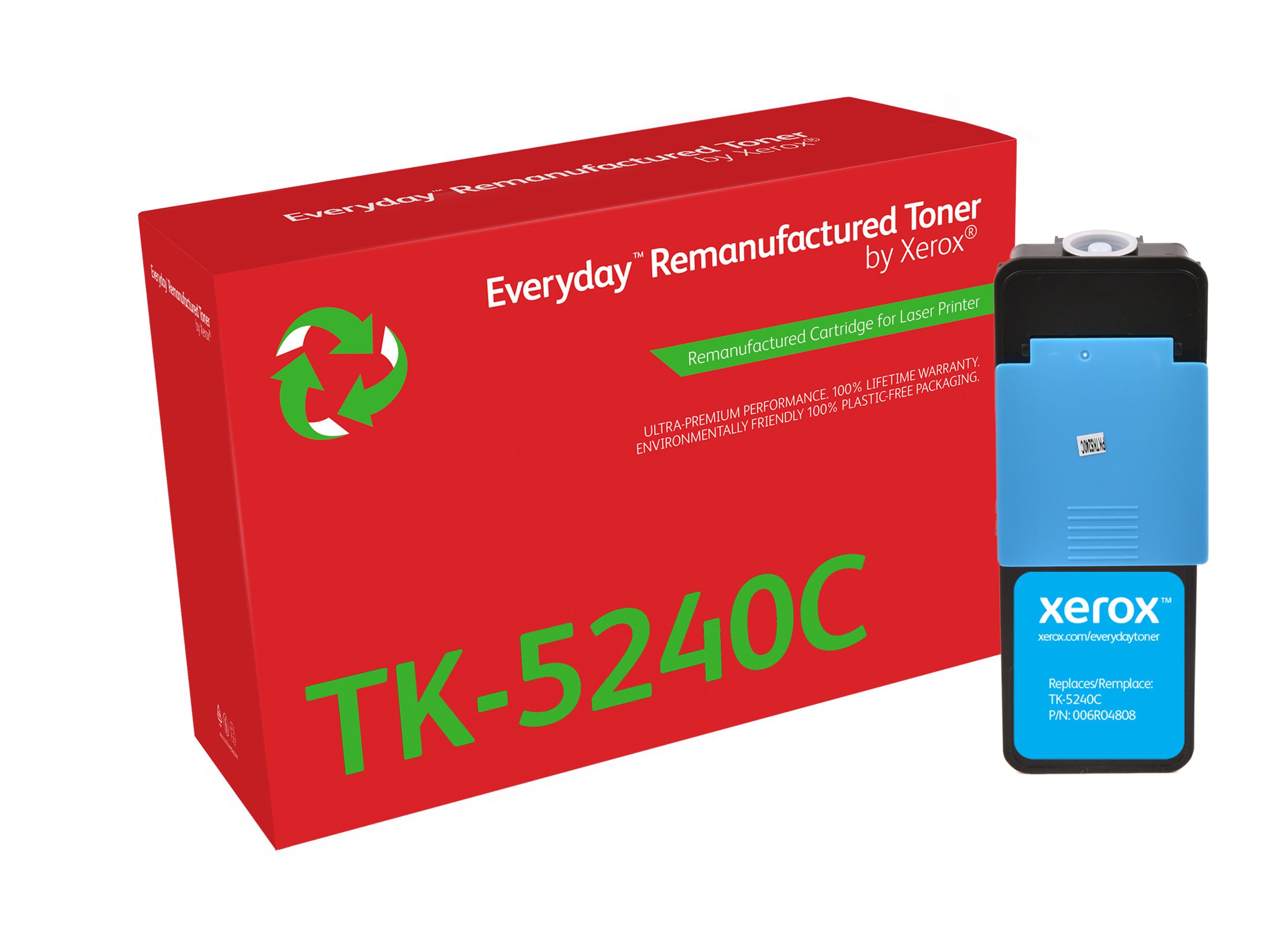 Everyday Rigenerato Toner rigenerato Everyday di Xerox Ciano compatibile con Kyocera TK-5240C Capacità standard