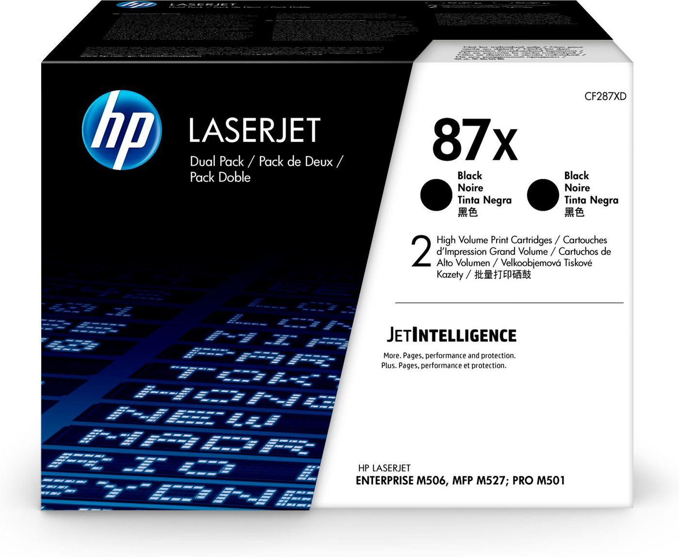 CF287XD HP 87X 2-PACK TONER NERO