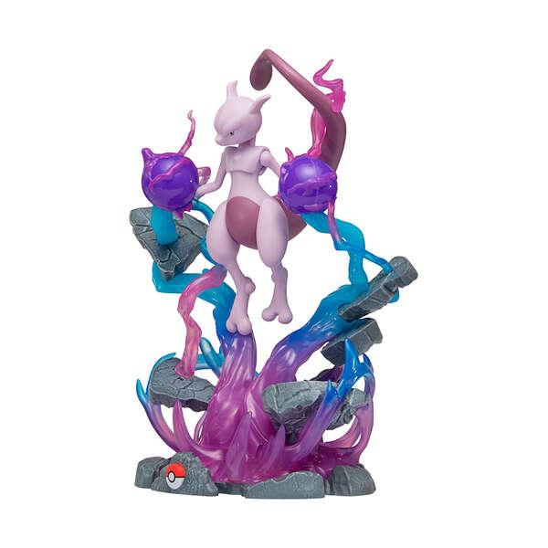 Jazwares Select Pokemon Mewtwo Deluxe - Figura da collezione - Effetti di luce - Altezza 25 cm circa.