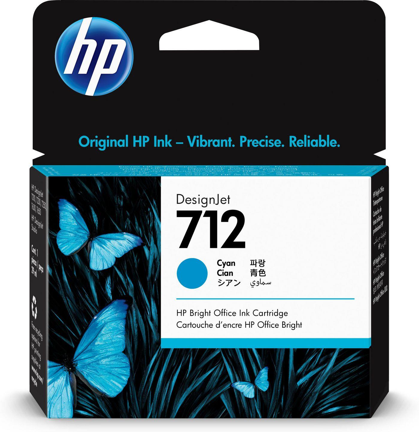 3ED67A HP 712 INK CIANO 29ML