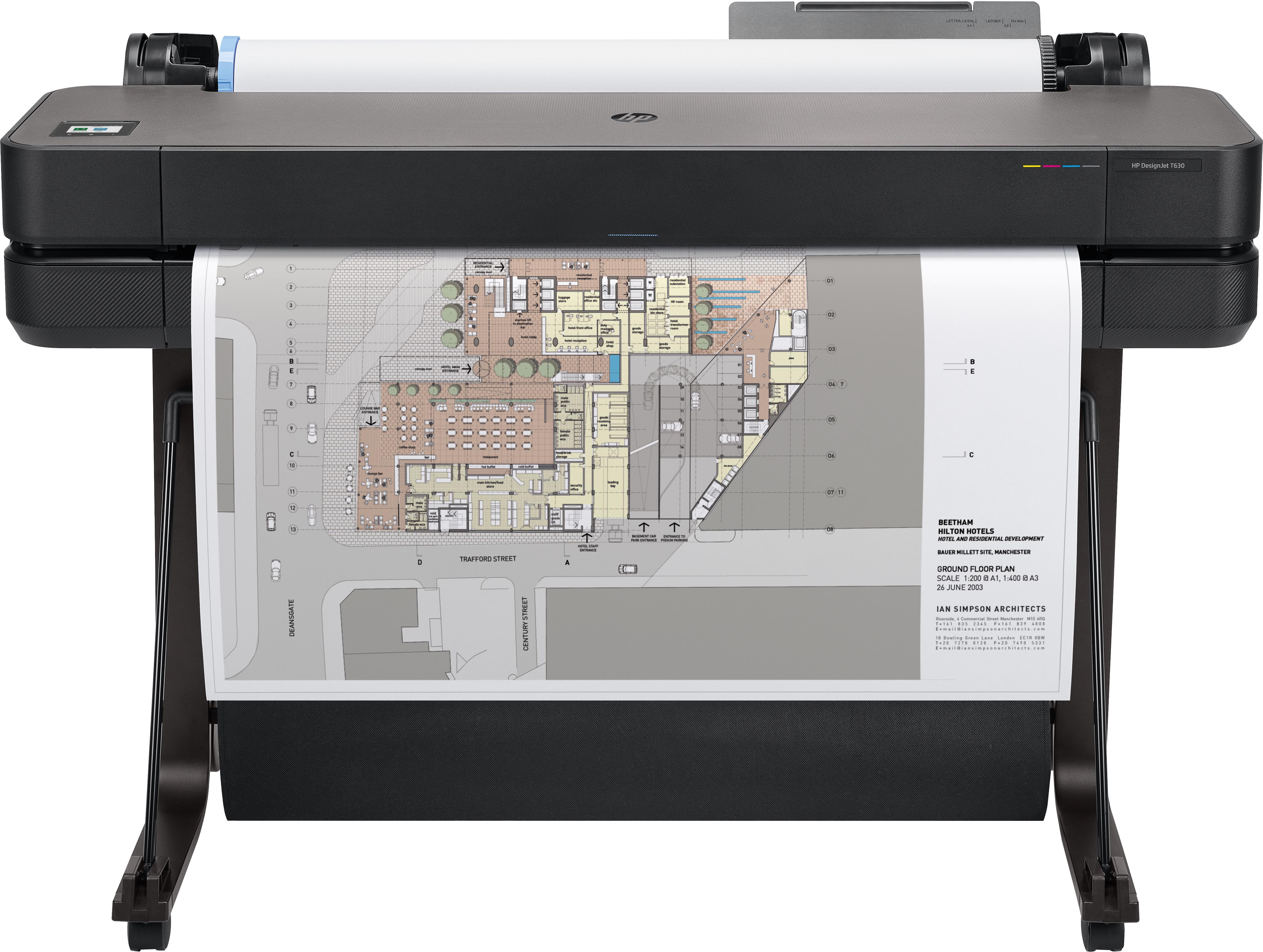 PLOTTER HP A0 36T630 4INK LAN USB 30SEC/A1+PIEDISTALLO E RACCOGLITORE