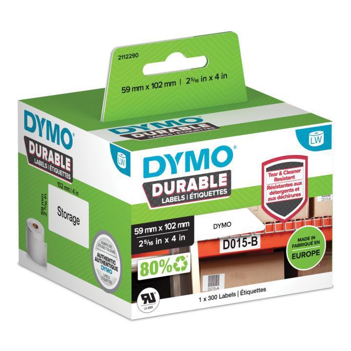 DYMO Durable Bianco Etichetta per stampante autoadesiva (LW Ribbon White Plastic 59x102mm roll301)