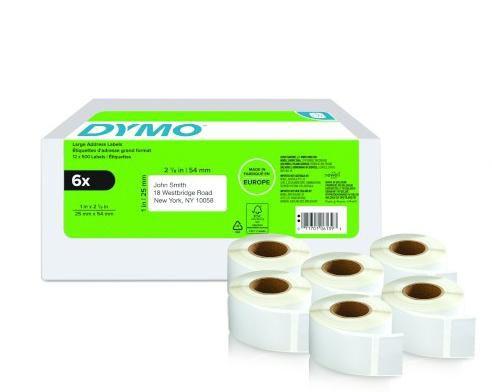 DYMO 2177564 etichetta per stampante Bianco (Dymo LabelWriter Self Adhesive Return Address Labels 25x54mm Roll 500 Labels [Pack