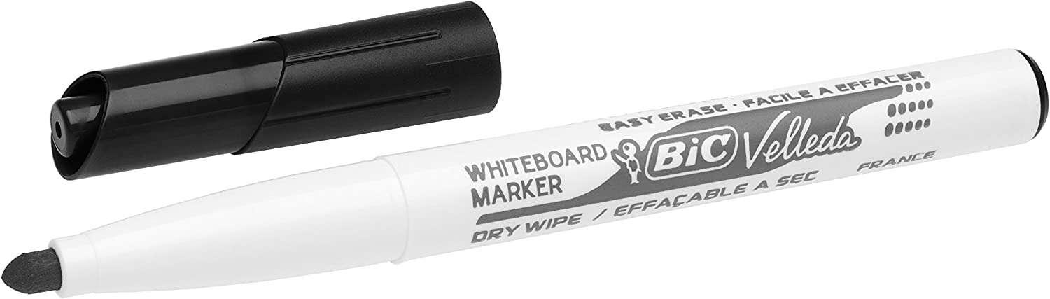 BIC Velleda 1741 evidenziatore 12 pz Tipo di punta Nero (Bic Velleda 1741 Whiteboard Marker Bullet Tip 1.4mm Line Black [Pack 1