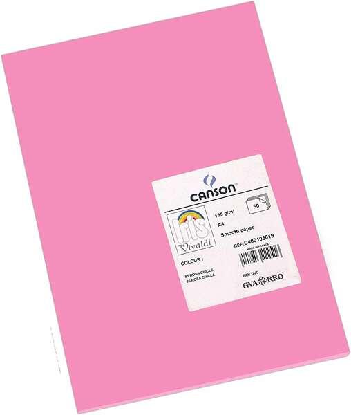 Tanson Guarro Confezione da 50 carte Iris A4 185G - 21x29,7 cm - colore rosa gomma