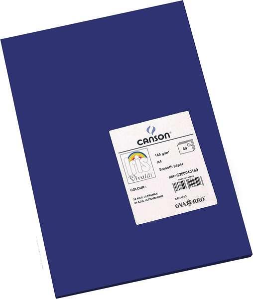 Tanson Guarro Confezione da 50 carte Iris A4 185G - 21x29,7 cm - Ultramar