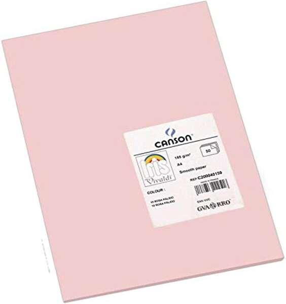 Tanson Guarro Pack di 50 carte Iris A4 185G - 21x29,7 cm - colore rosa