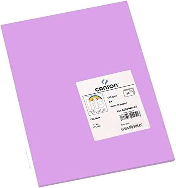 Tanson Guarro Pack di 50 carte Iris A4 185G - 21x29,7 cm - colore lilla