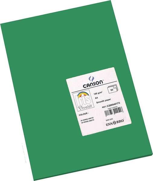 Tanson Guarro Pack di 50 carte Iris A4 185G - 21x29,7 cm - Green Apte