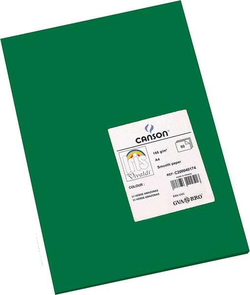 Tanson Guarro Confezione da 50 carte Iris A4 185G - 21x29,7 cm - Colore verde Amazon