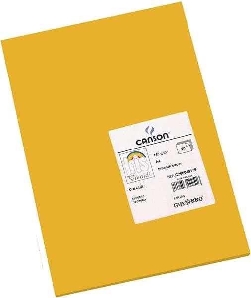 Tanson Guarro Pack di 50 carte Iris A4 185G - 21x29,7 cm - pelle di colore