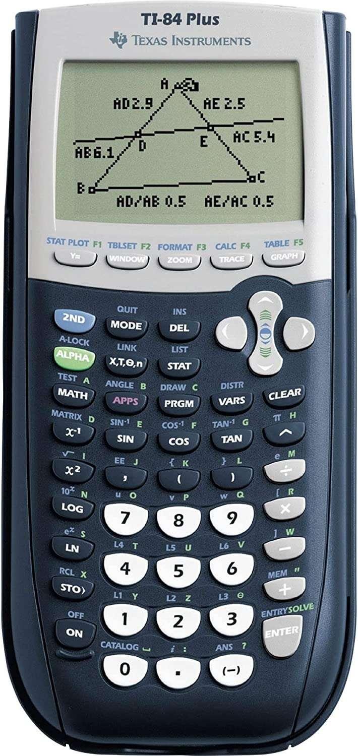 Calcolatrice grafica Texas-Instruments TI-84 Plus - Schermo da 8 righe per 16 caratteri - Supporta la programmazione - 12 appli