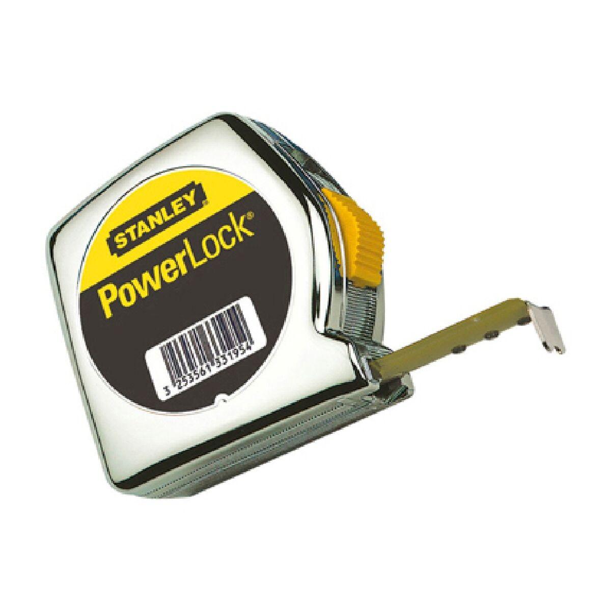 Flessometro STANLEY Powerlock 5 m x 19 mm - nastro in acciaio rivestito in Mylar - gancio per cintura - M33194