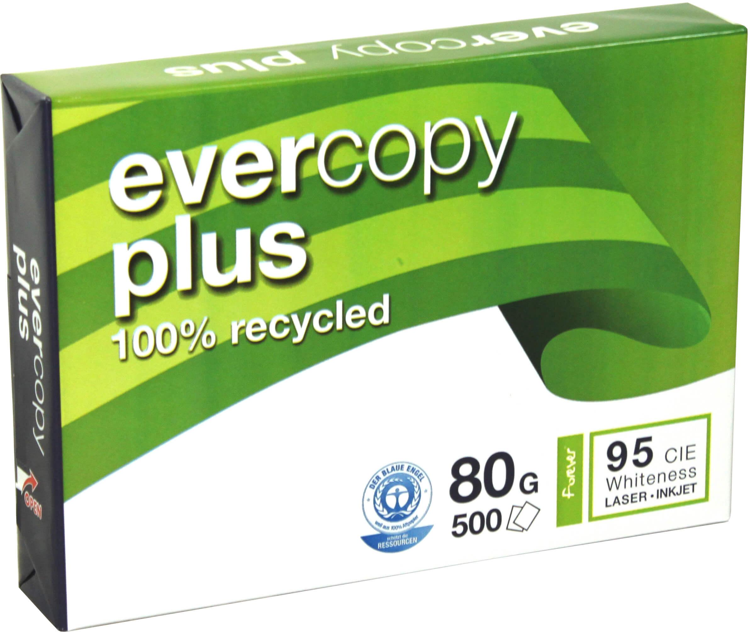 Copia carta Din A4 80 g/m² Clair Telephone Everycopy + Carta riciclata per Laser Phoocopier e Stampante a getto d'inchiostro (