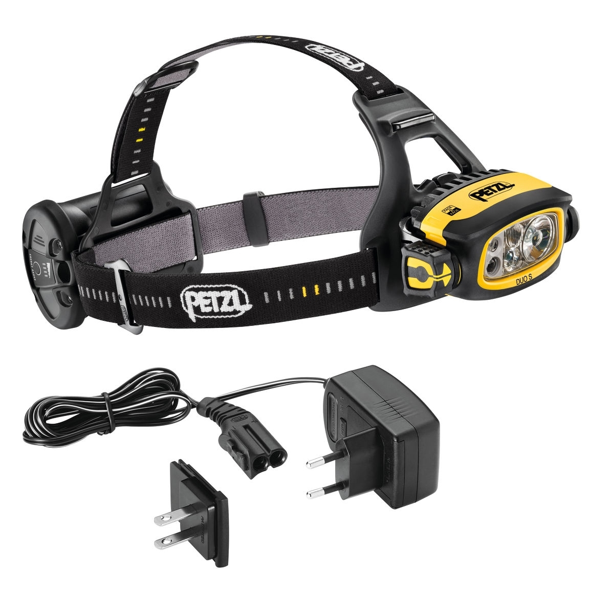 Lampada frontale Petzl E80CHR Duo S Nera/Gialla