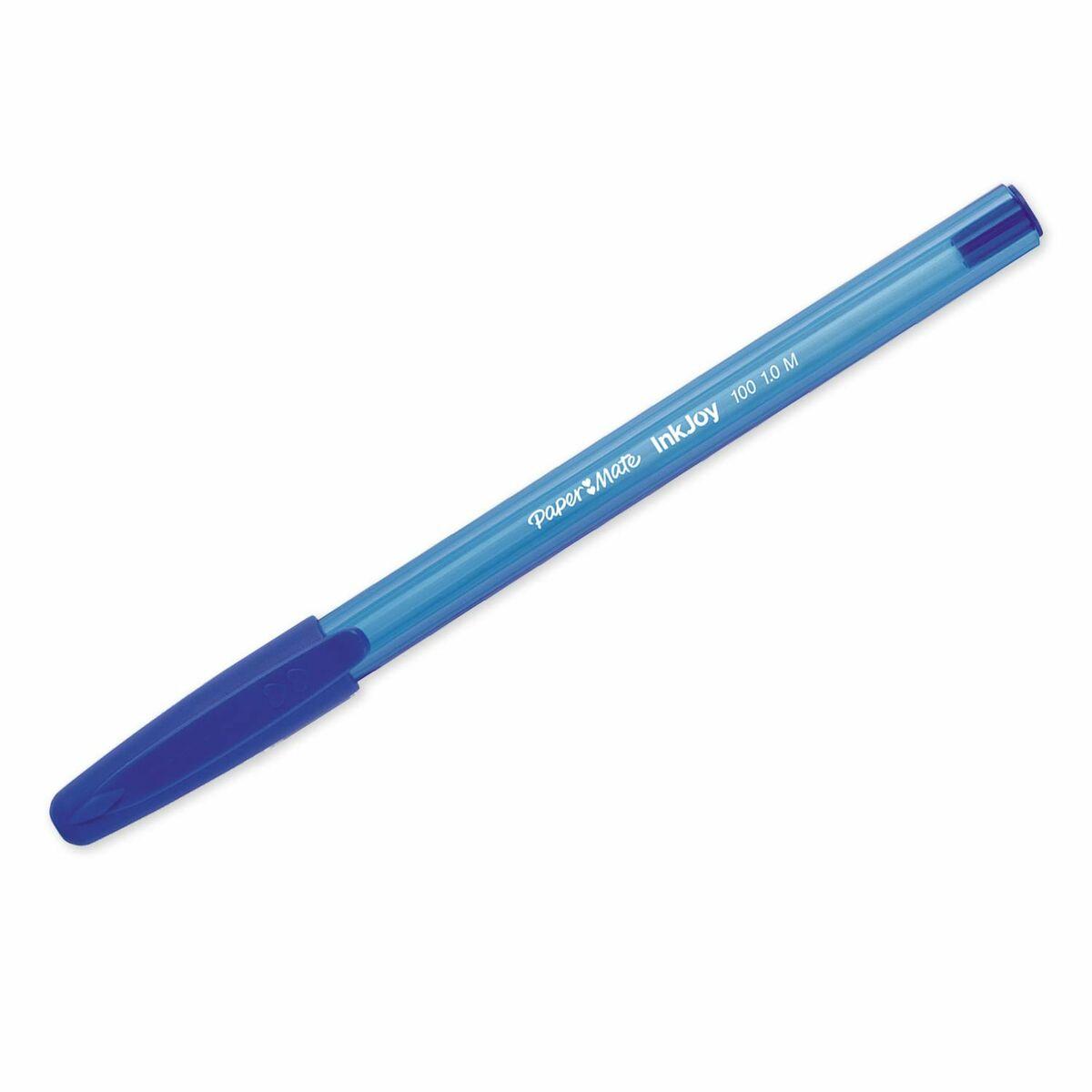 Papermate Inkjoy 100 Blu Penna a sfera Medio 100 pz (Paper Mate S0977420 Inkjoy 100 Capped Medium Tip Blue, Box of 100)