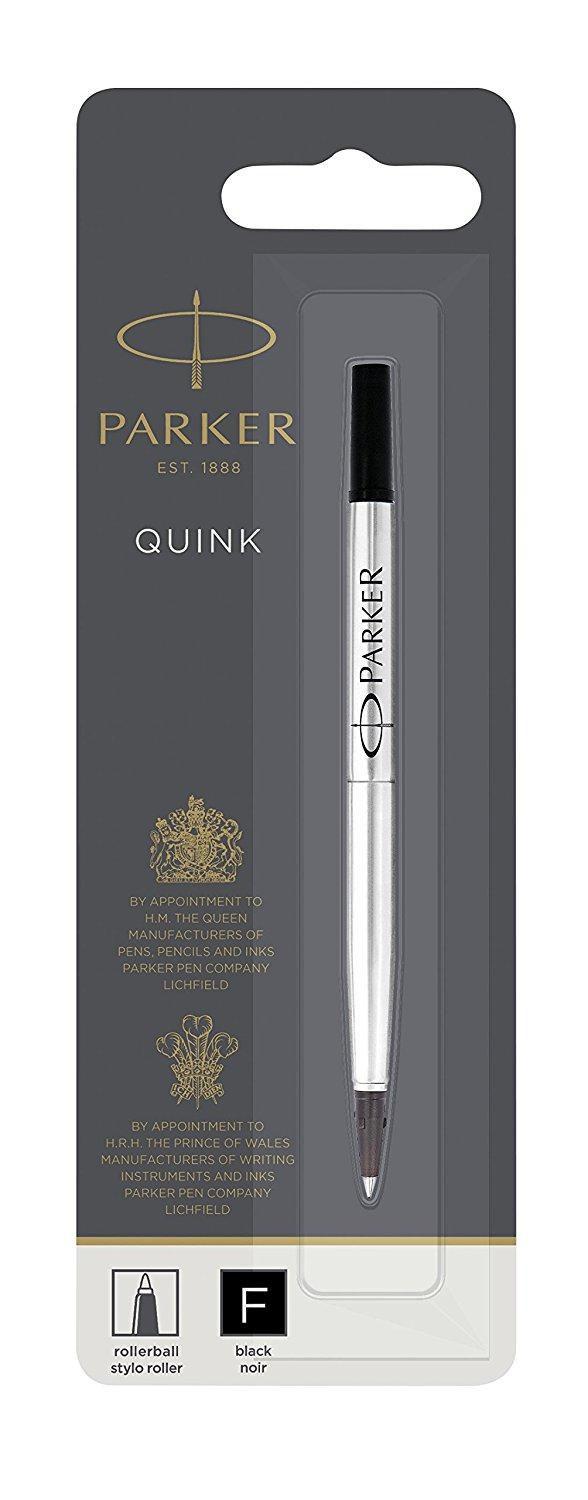 Parker Quink Rollerball Refill for Rollerball Pens Fine Black [Single Refill] - 1950321