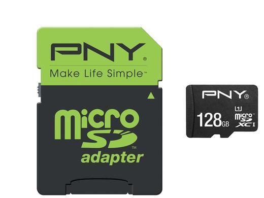 PNY 128GB High Performance MicroSDXC 80MB/s memoria flash MicroSDHC Classe 10 UHS-I PNY MicroSD HIGH PERFORMANCE 80MB/s 128GB