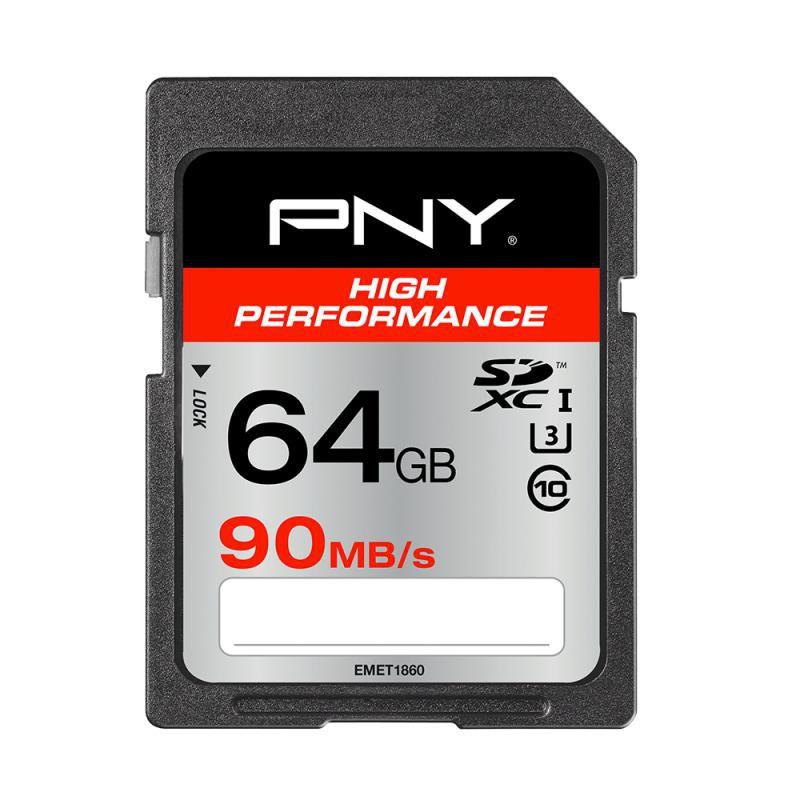 PNY High Performance 64 GB SDXC UHS-I Classe 10 (PNY SDXC 64GB High Performance 90MB/s [while stocks last] [5Years warranty])