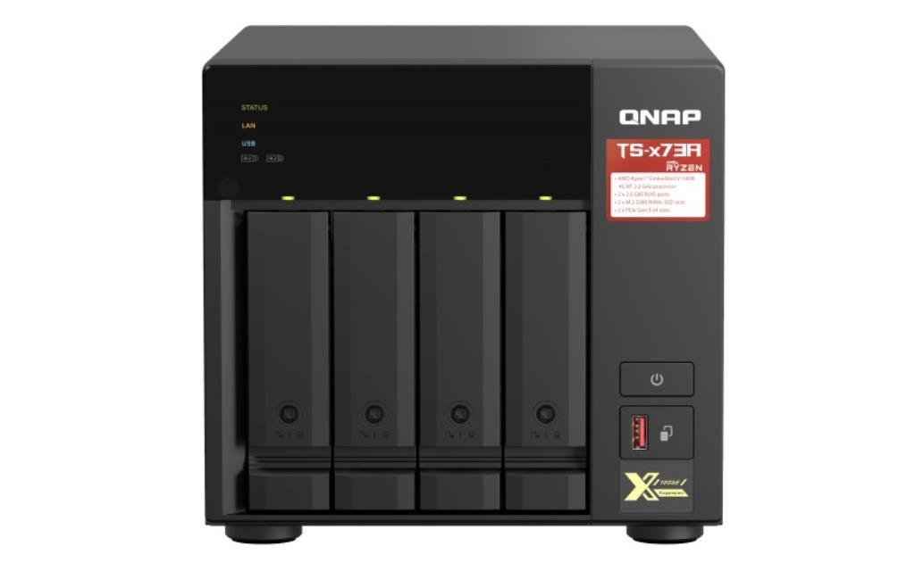 NAS assemblato QNAP Tower TS-473A-8G 24TB (4x6TB) con HDD Seagate IronWolf Pro