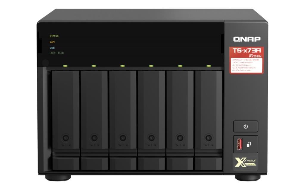 NAS assemblato QNAP Tower TS-873A-8G 96TB (8x12TB) con HDD WD Red PRO