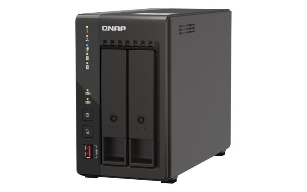 NAS assemblato QNAP Tower TS-253E-8G 20TB (2x10TB) con HDD WD Red PRO