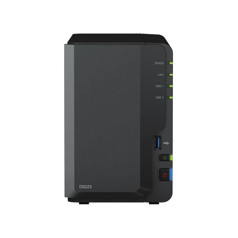 NAS assemblato Synology Tower DS223 0.96GB (2x480GB) con SSD Entreprise