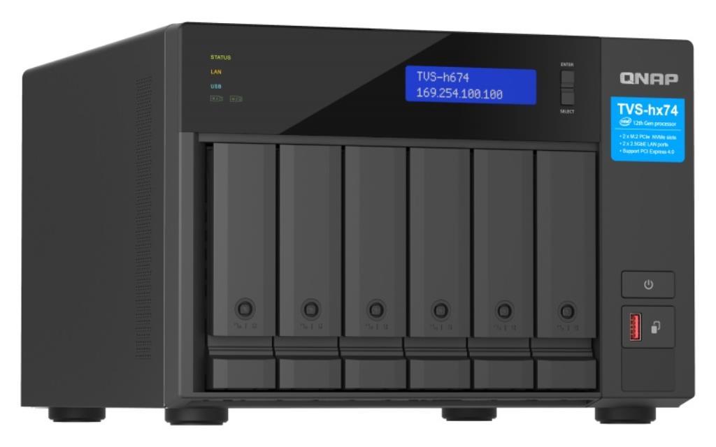 NAS assemblato QNAP Tower TVS-H674-I3-16G-6TNS 6TB (6x1TB) con HDD WD Ultrastar