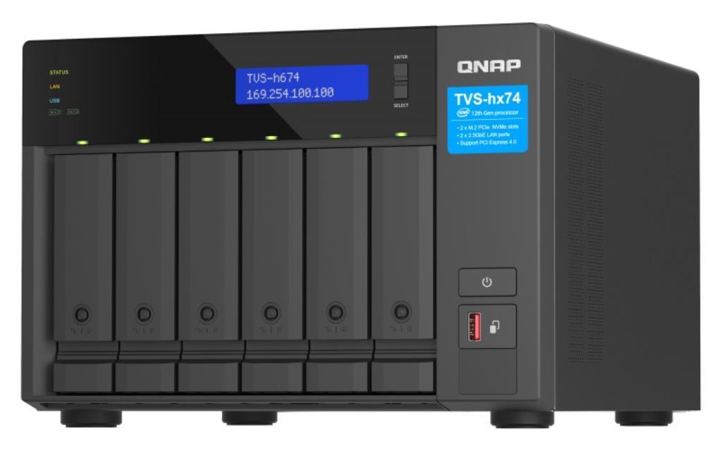 NAS assemblato QNAP Tower TVS-H674-I3-16G-6TNS 6TB (6x1TB) con HDD WD Ultrastar