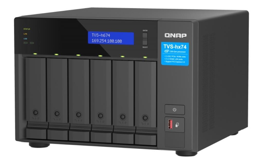 NAS assemblato QNAP Tower TVS-H674-I3-16G-6TNS 6TB (6x1TB) con HDD WD Ultrastar