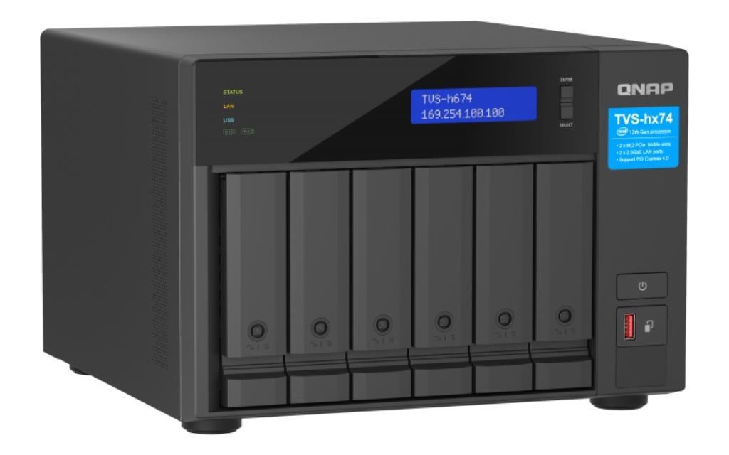 NAS assemblato QNAP Tower TVS-H674-I3-16G-6TNS 6TB (6x1TB) con HDD WD Ultrastar