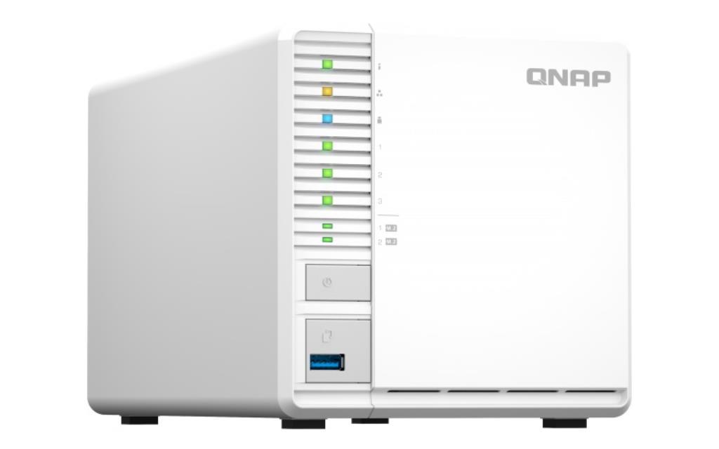 NAS assemblato QNAP Tower TS-364-8G-54TIWP 54TB (3x18TB) con HDD Seagate IronWolf Pro