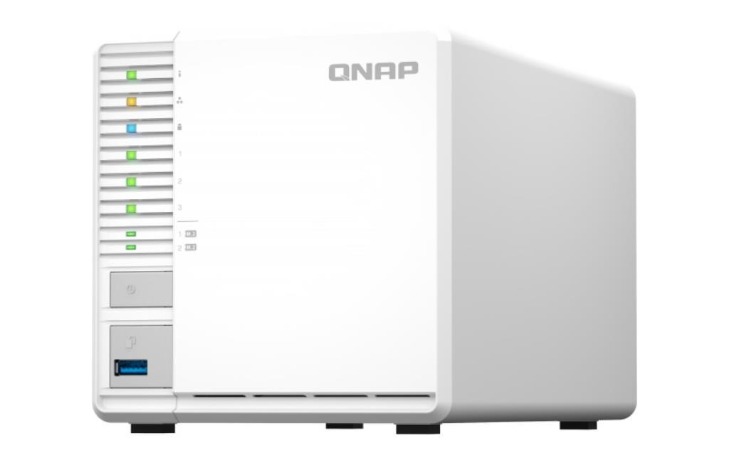 NAS assemblato QNAP Tower TS-364-8G-54TIWP 54TB (3x18TB) con HDD Seagate IronWolf Pro